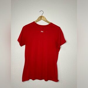 Under Armour Red Short Sleeve Tee Shirt Size Medium